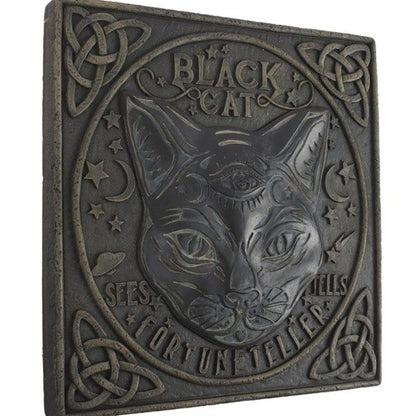 Black Cat Fortune Teller Sign