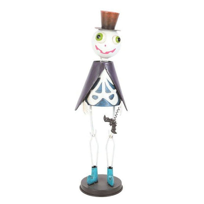 Vintage Metal Skeleton with Top Hat & Cape