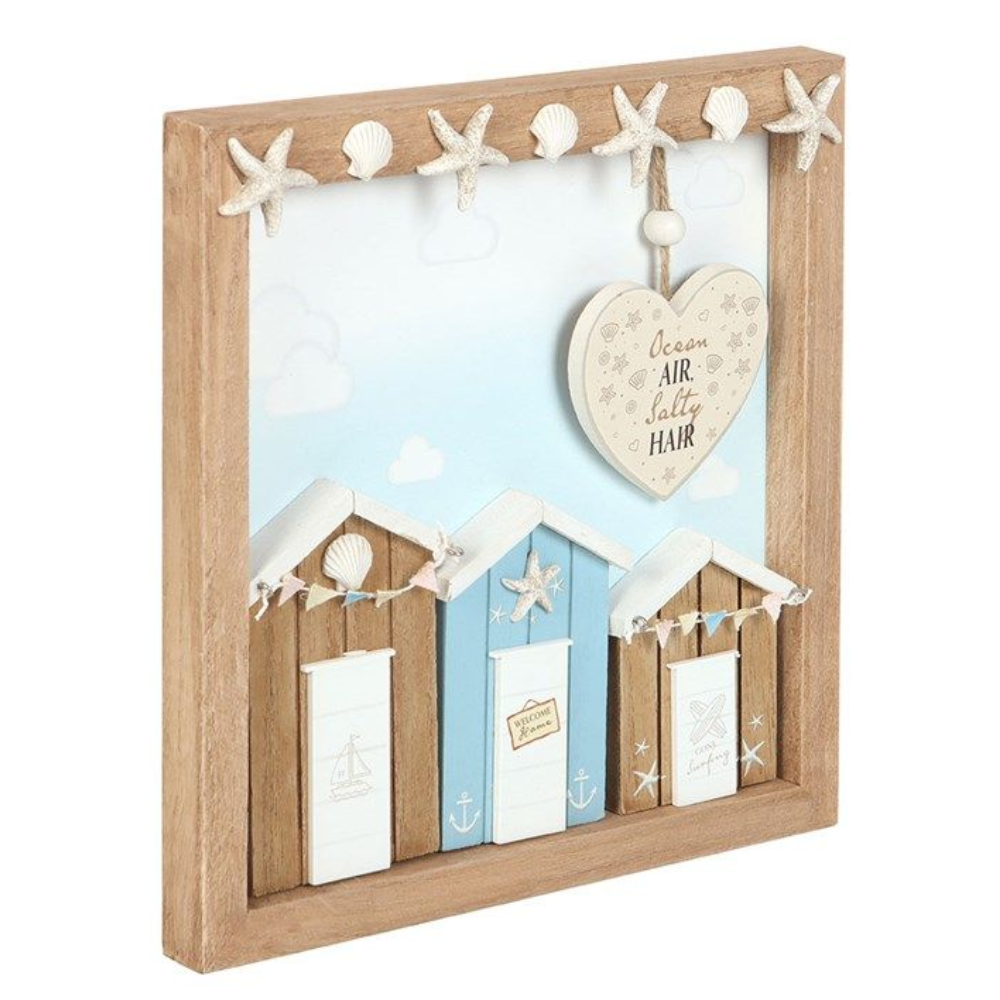 3D Shell Beach Hut Plaque