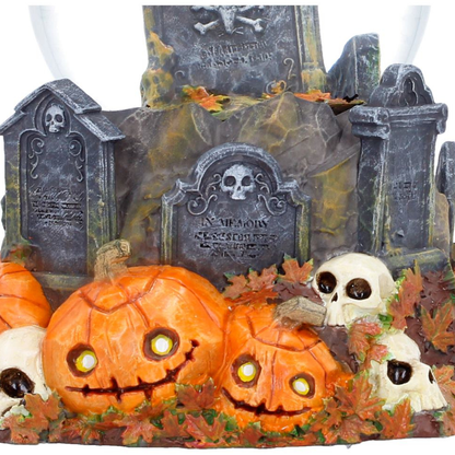 Pumpkin Patch Halloween Cat Snow Globe