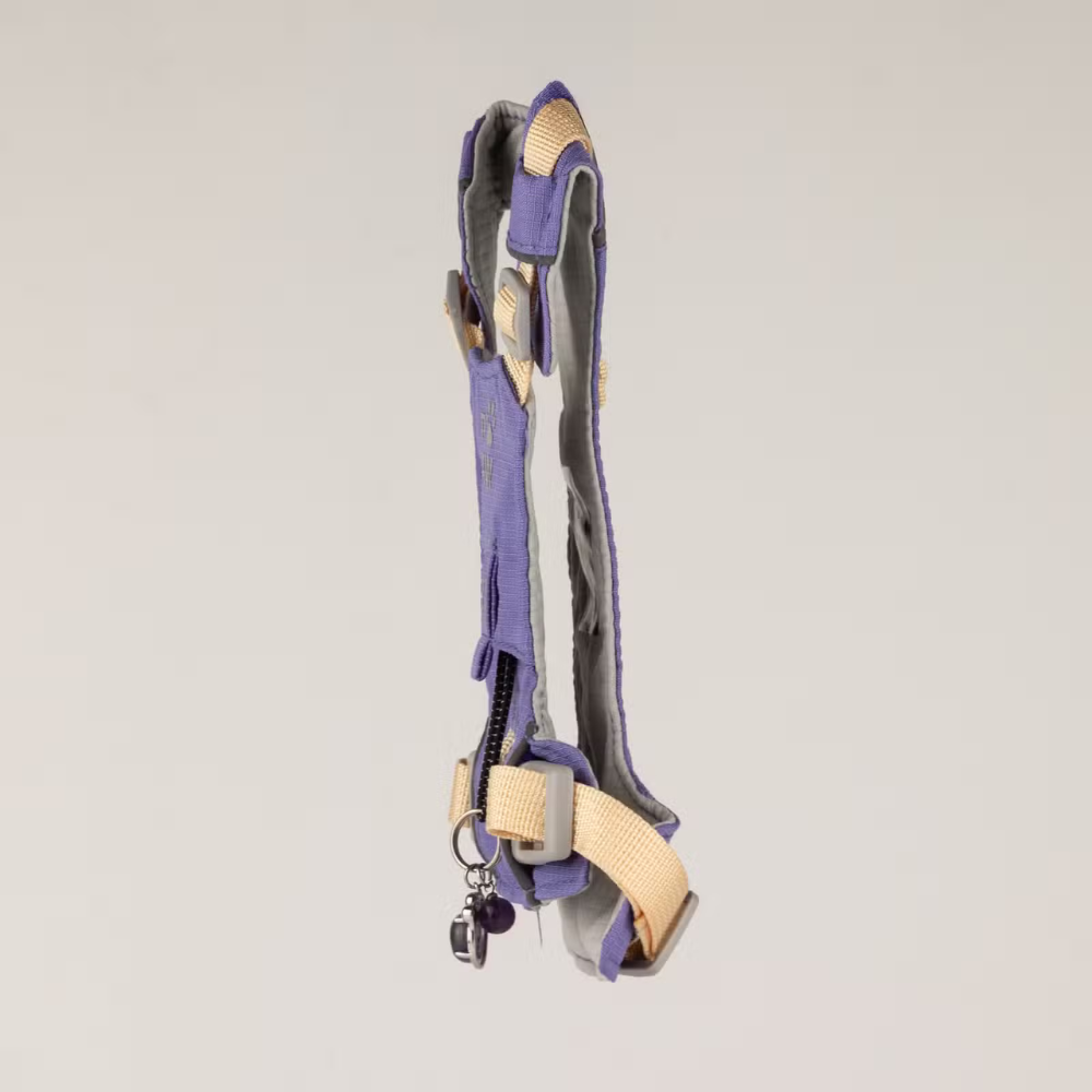 Dog Step-in Guardian Harness with genuine Amethyst charm