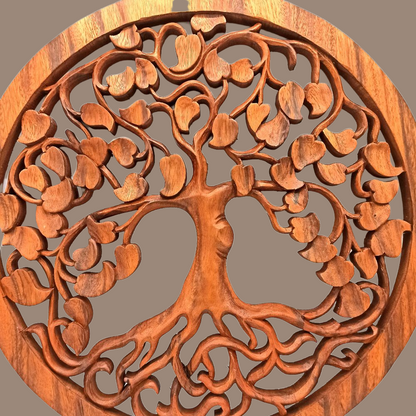 Hand carved 'Tree of Life' Wooden Panel