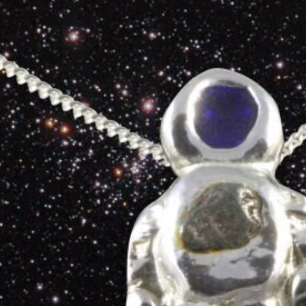 Sterling Silver - Spaceman Meteorite Pendant