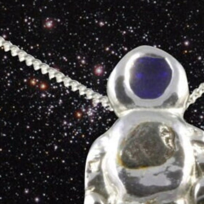 Sterling Silver - Spaceman Meteorite Pendant