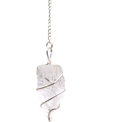 Raw Gemstone Pendulum