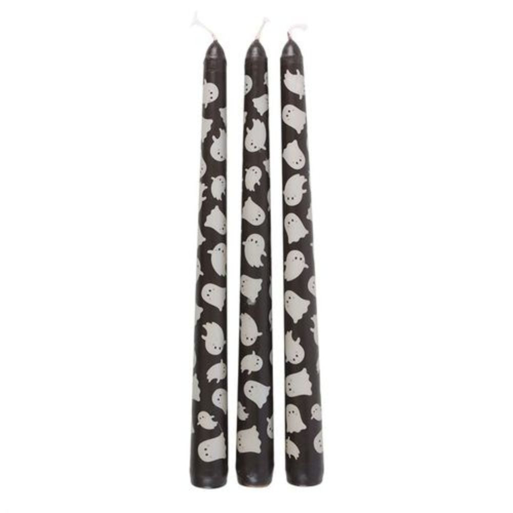 Ghost Print Taper Candle Set (Set of 3)