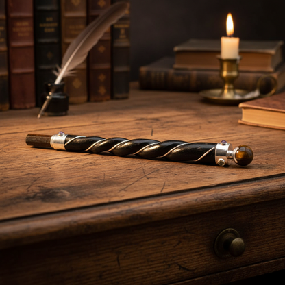 Handcrafted Teakwood Crystal Wand