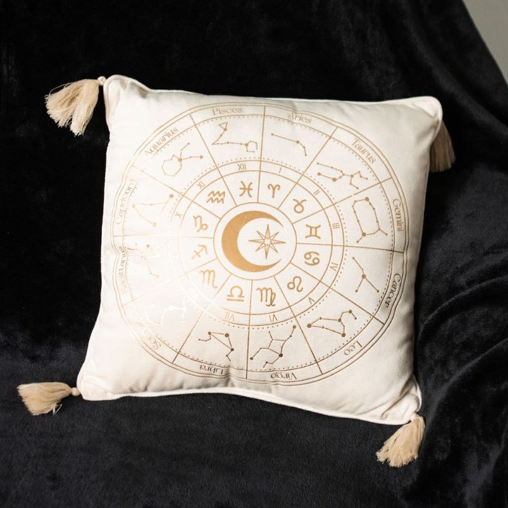Astrology wheel cushion