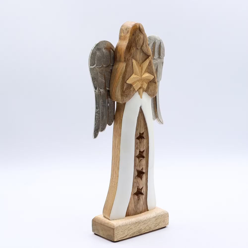 Handcrafted Wooden Angel - Hope and Peace