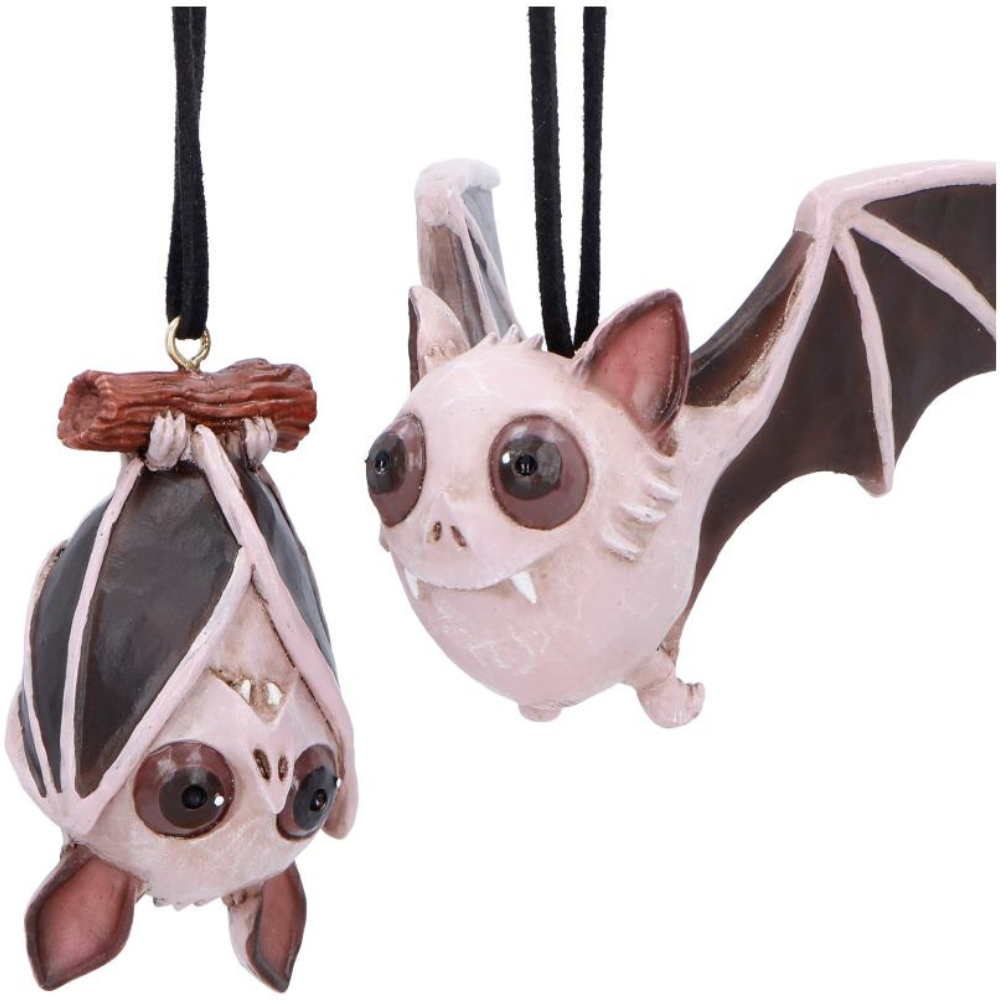 Sneak & Peek Halloween Bat Hanging Ornaments – Set of 2