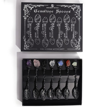 Ancient Witch Gemstone Spoons Gift Set