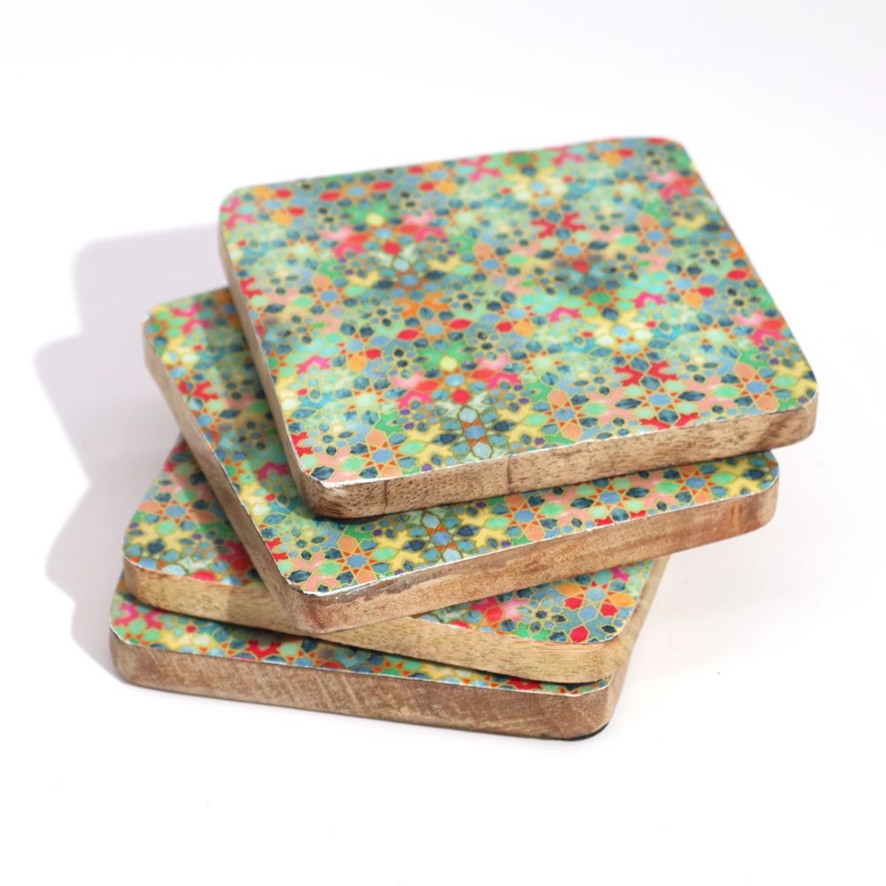 Mediterranean Tile Coaster Gift Set