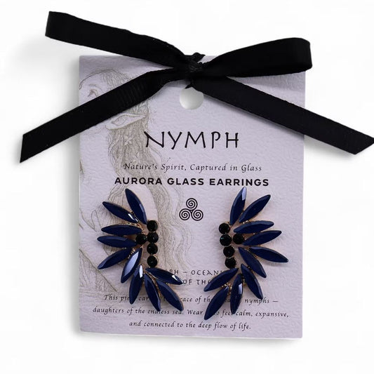 Royal Blue - Vintage Glass - Fairies - Earrings