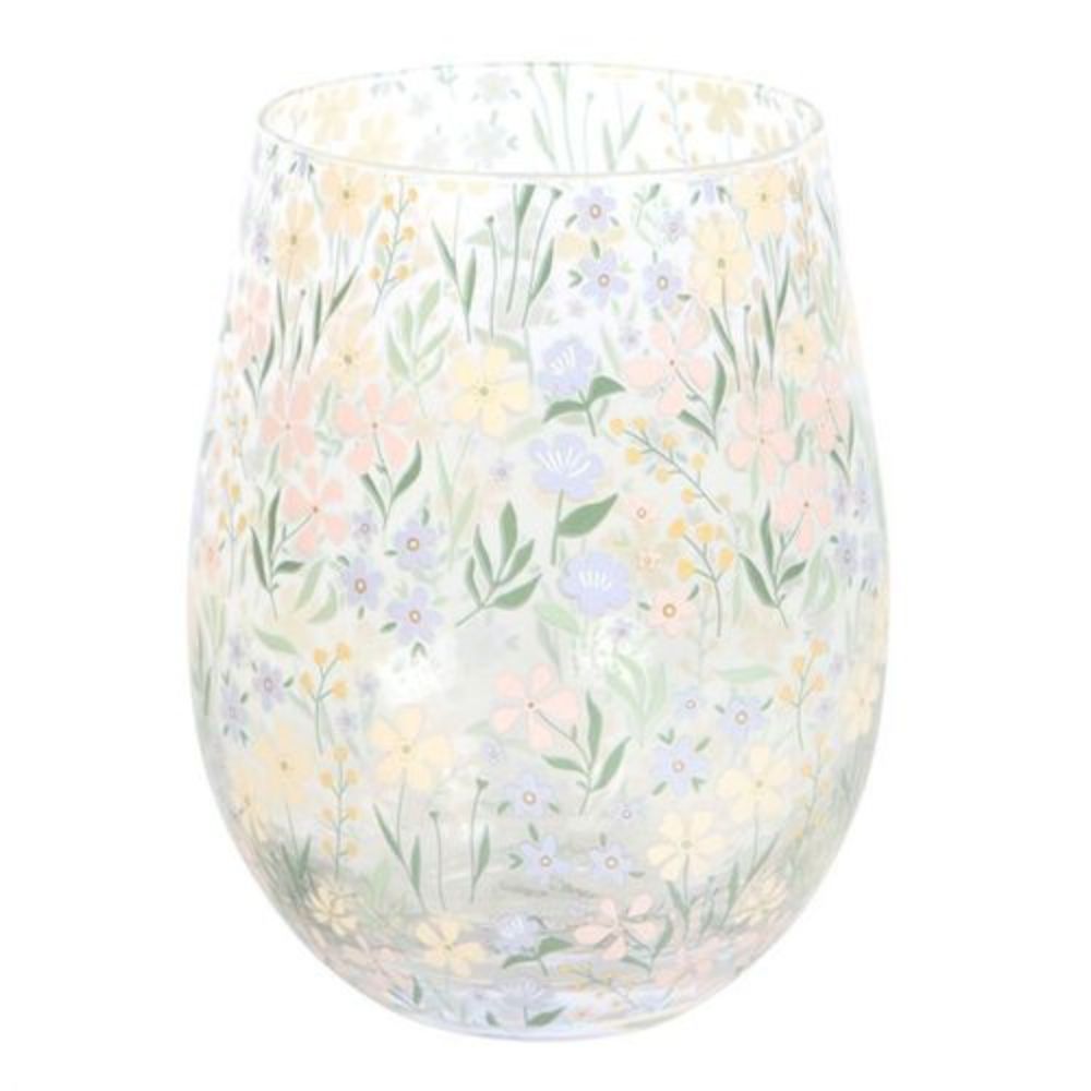 Floral Stemles Glass