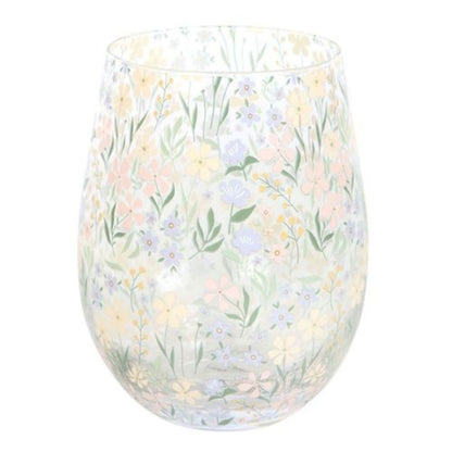 Floral Stemles Glass