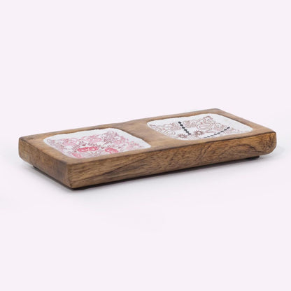 Hop Hare Enameled Double Trinket Tray