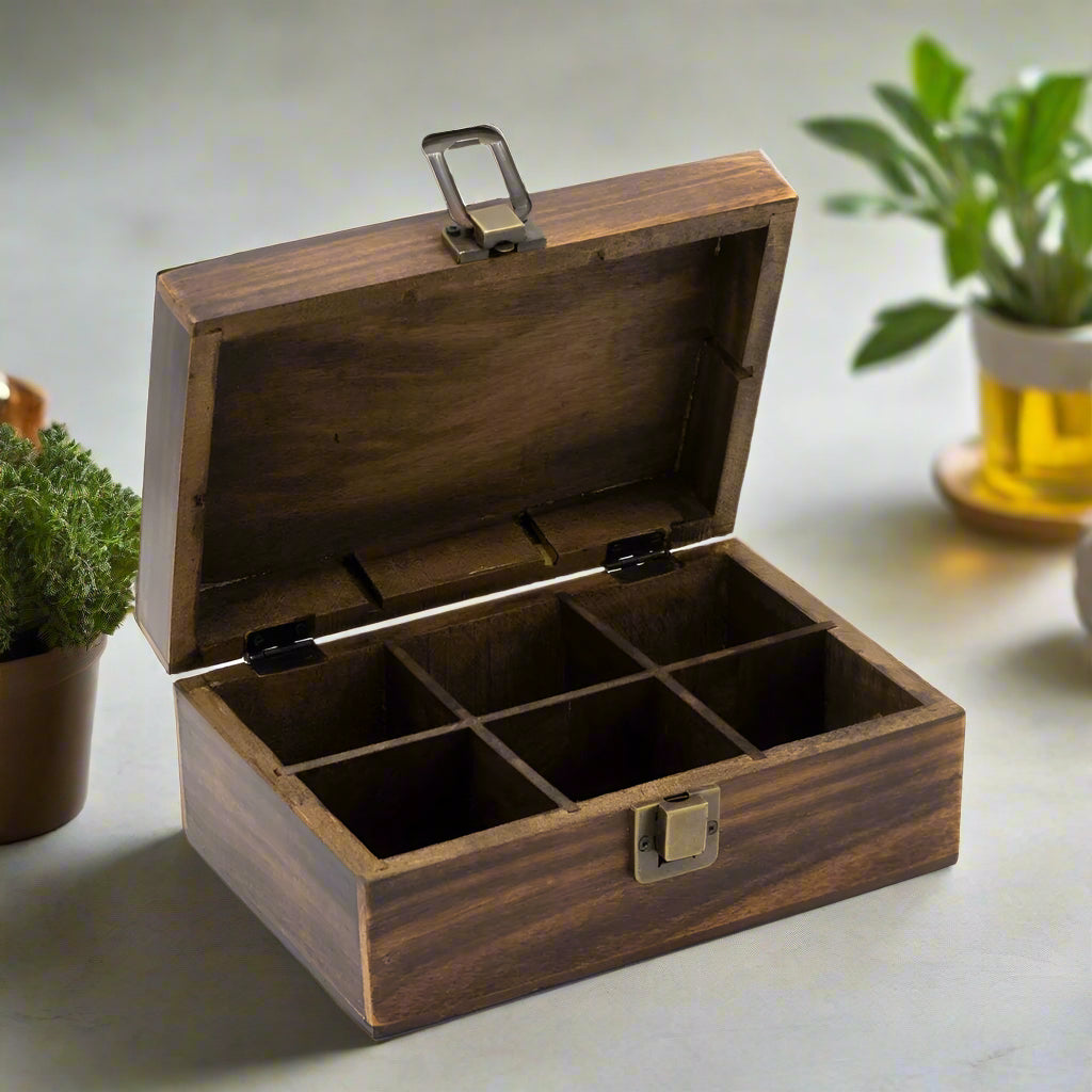 Mango Wood Tea Boxes