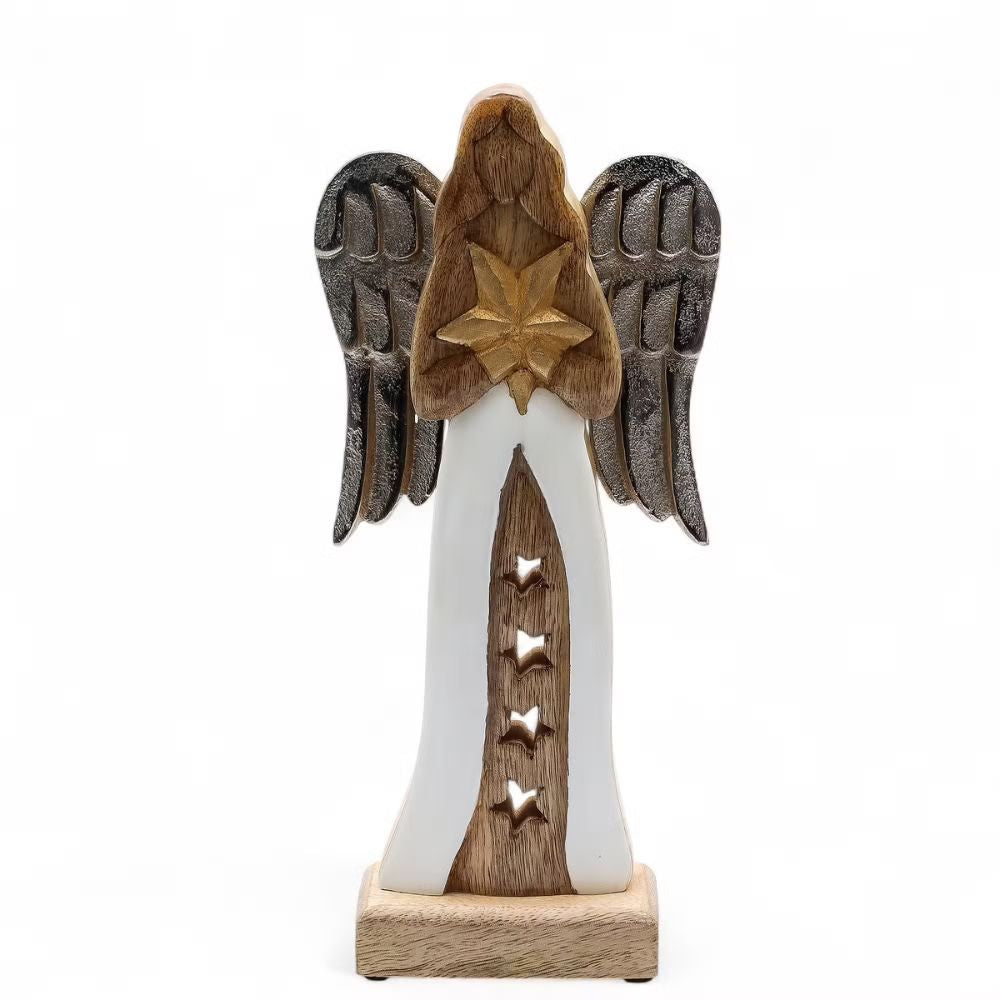 Handcrafted Wooden Angel - Hope and Peace