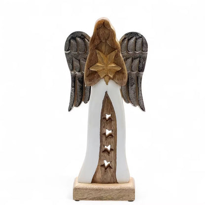 Handcrafted Wooden Angel - Hope and Peace