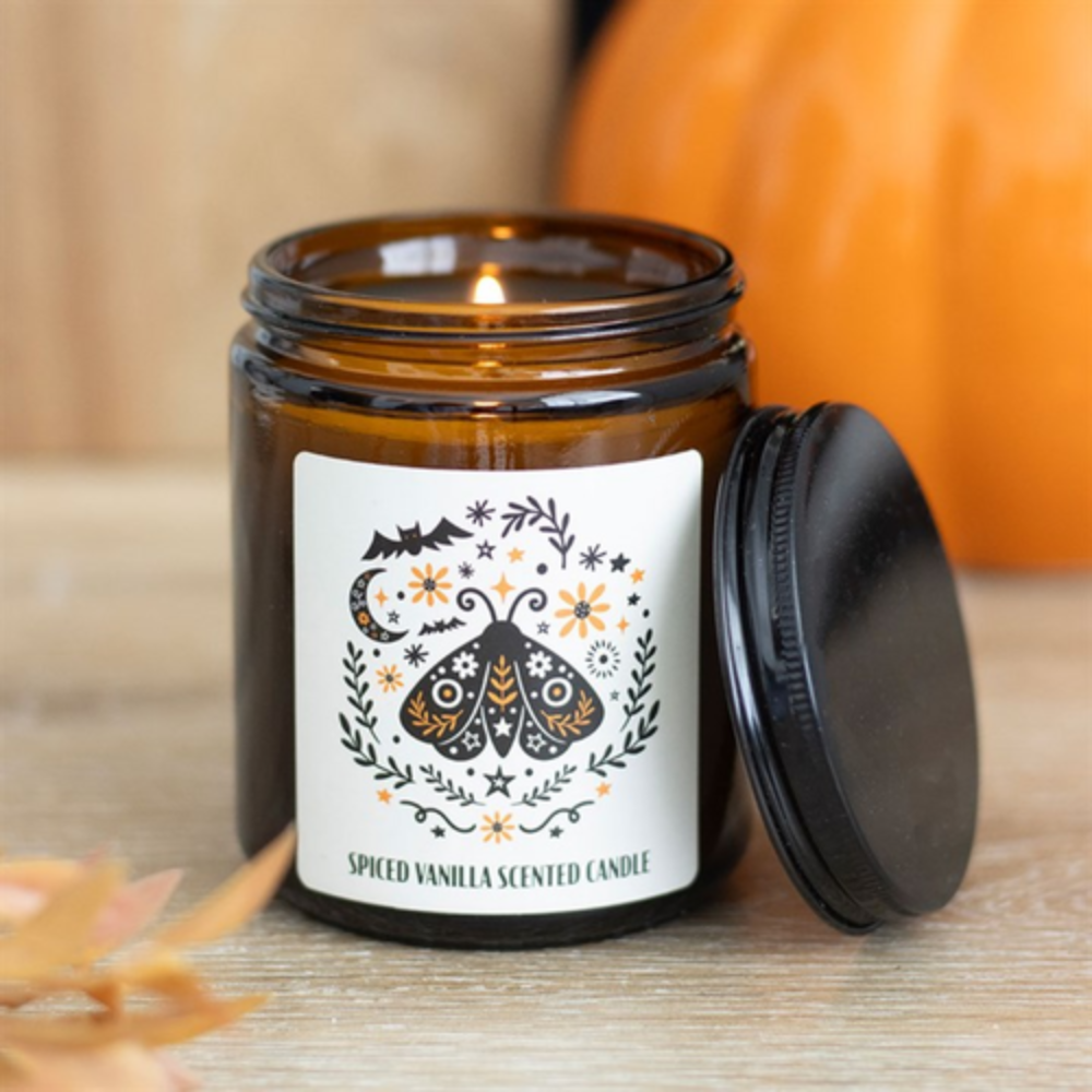 Frightful Folk Apothecary Candle – Moth, Cat & Raven