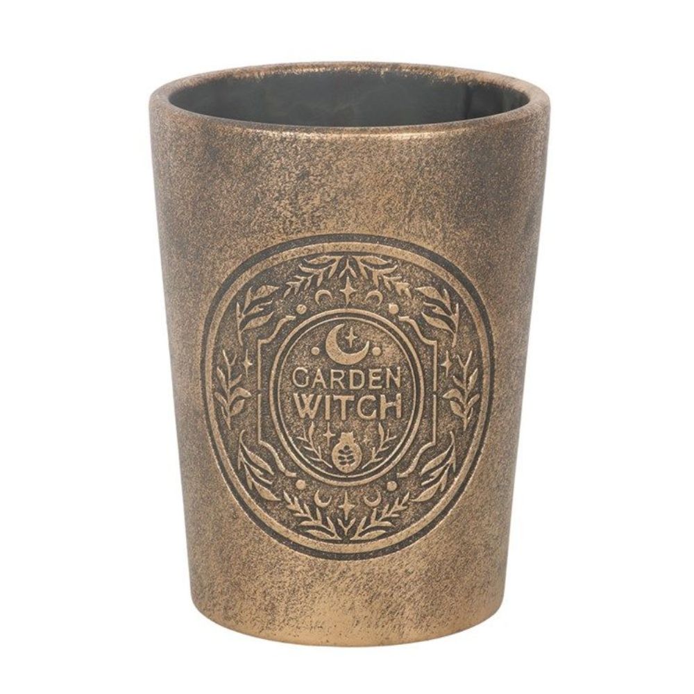 Garden Witch Bronze Effect Terracotta Plant Pot