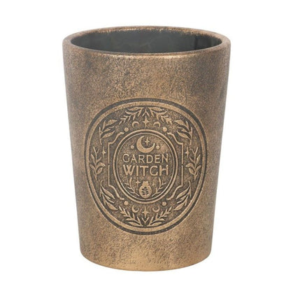 Garden Witch Bronze Effect Terracotta Plant Pot