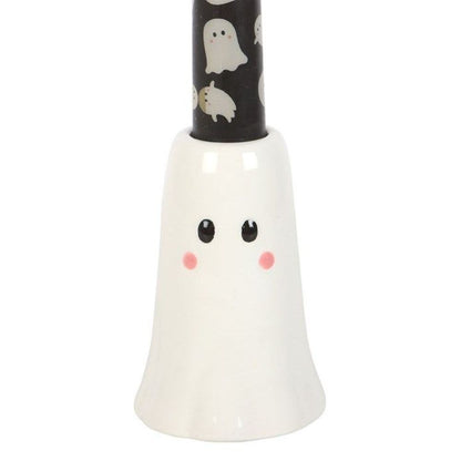 Ceramic Ghost Candle Holder with Printed Taper Candle