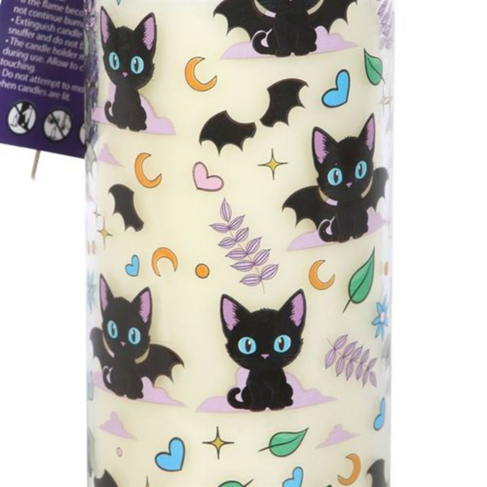 Lavender-Scented Black Cat Tube Candle