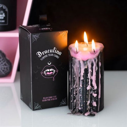 Pink Vampire Tears Pillar Candle