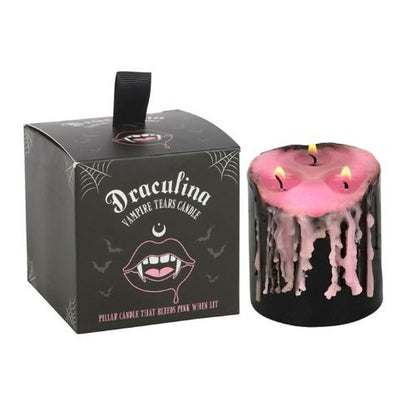 Pink Vampire Tears Pillar Candle