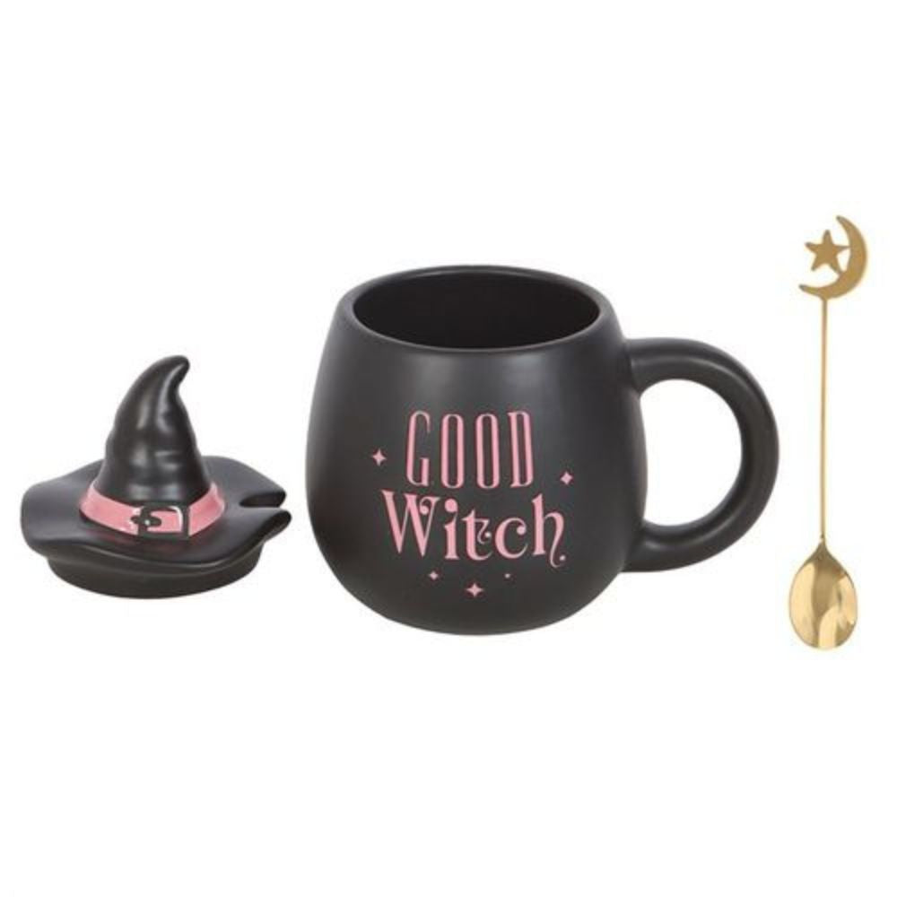 Good Witch / Bad Witch Ceramic Mug Set