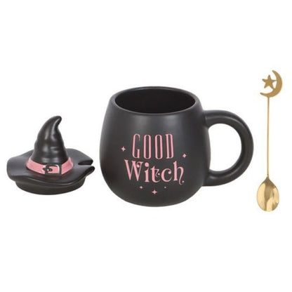Good Witch / Bad Witch Ceramic Mug Set