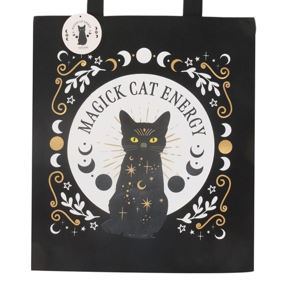 Black Magick Cat Energy Tote Bag