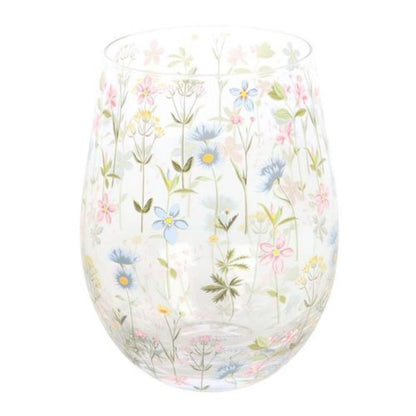 Floral Stemles Glass