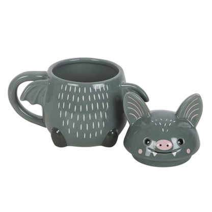 Cute Bat Lidded Mug – Adorable Halloween Gift