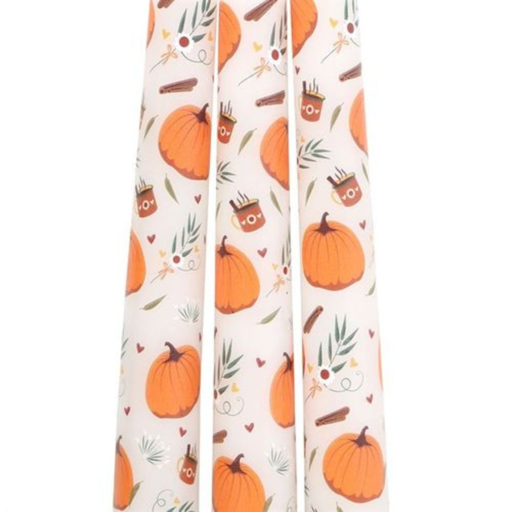 Set of three Autumnal Taper candles