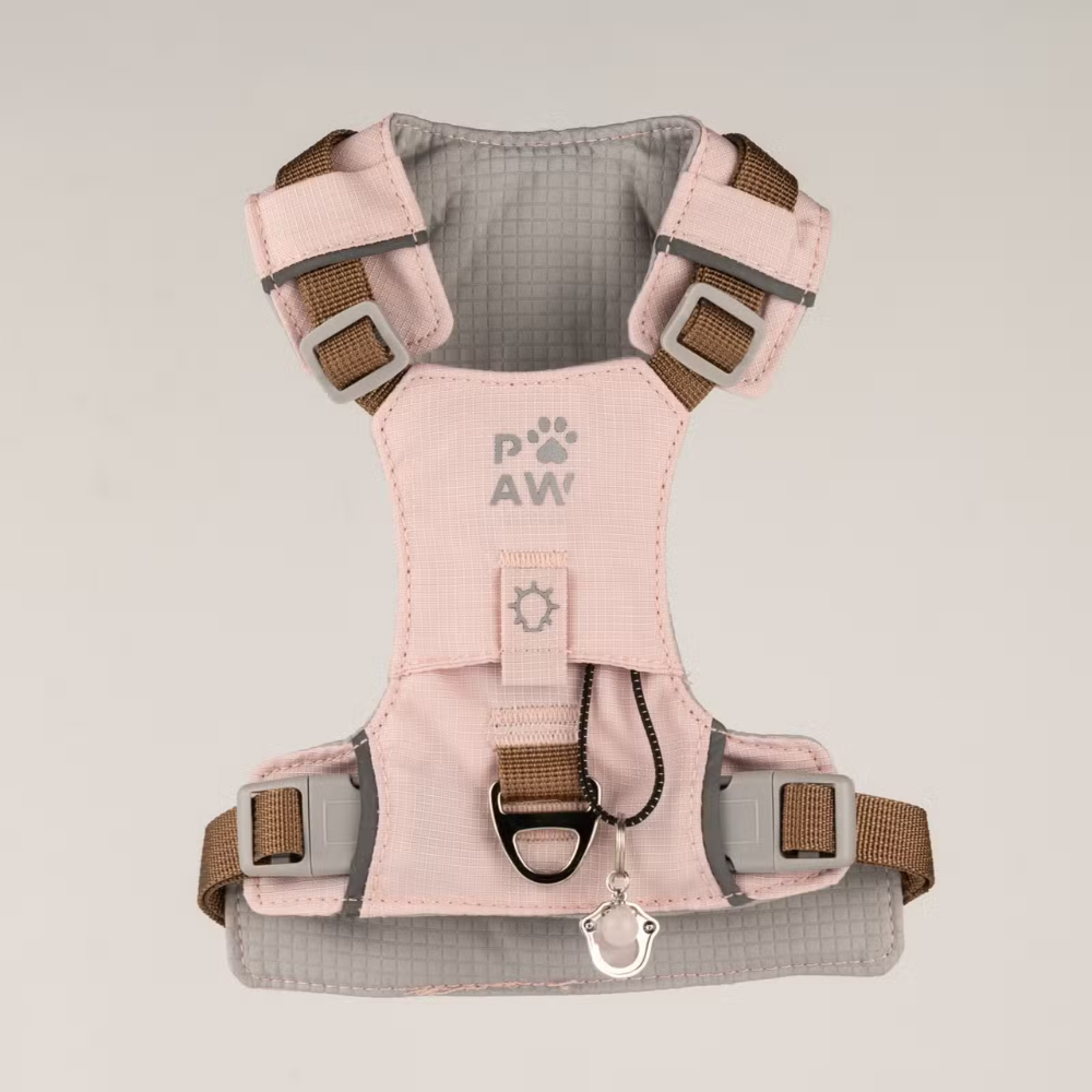 Dog Step-in Guardian Harness with Rose Quartz Charm