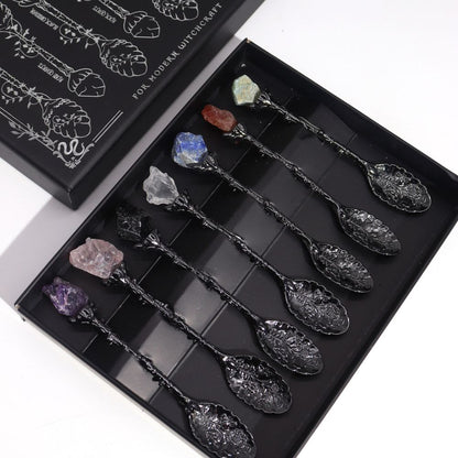 Ancient Witch Gemstone Spoons Gift Set