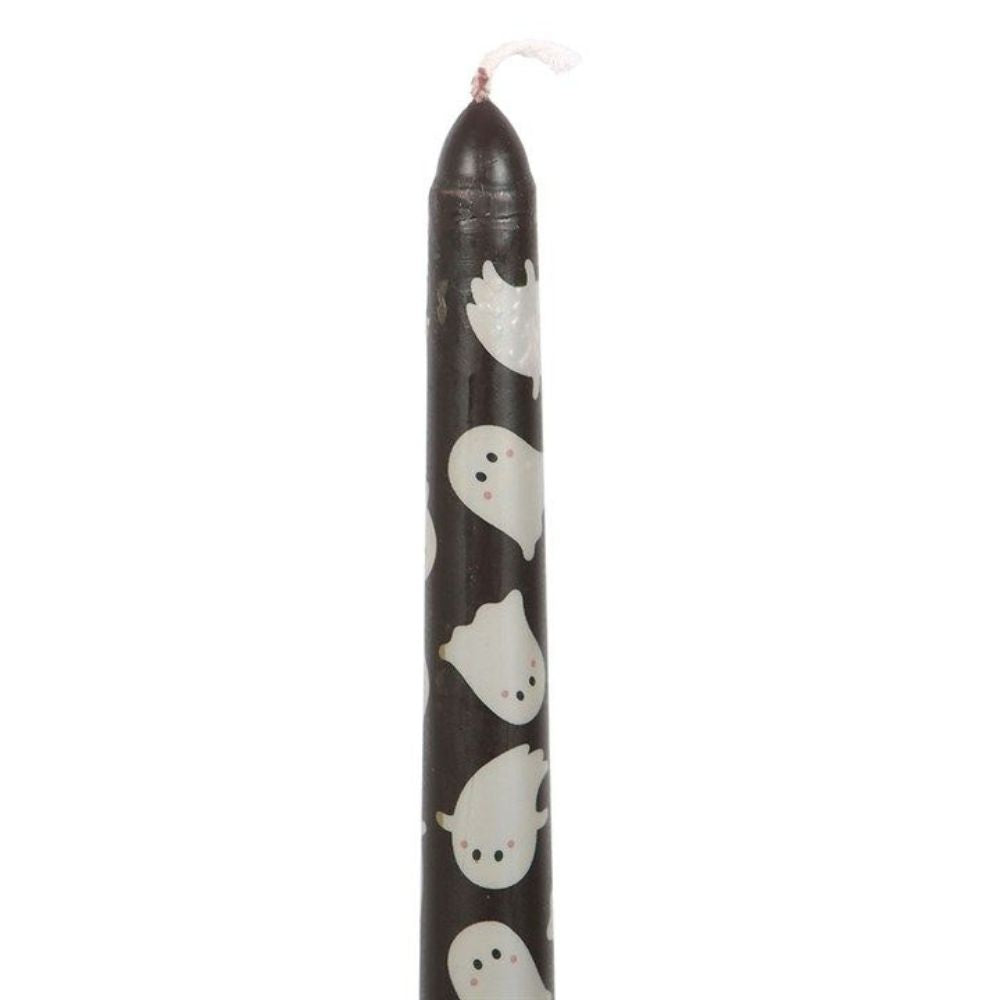 Ceramic Ghost Candle Holder with Printed Taper Candle