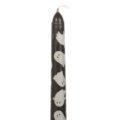 Ceramic Ghost Candle Holder with Printed Taper Candle