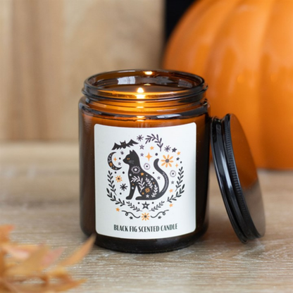 Frightful Folk Apothecary Candle – Moth, Cat & Raven
