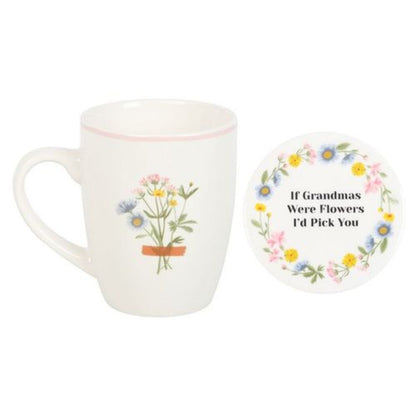 Flowers Floral Mug & Coaster Set