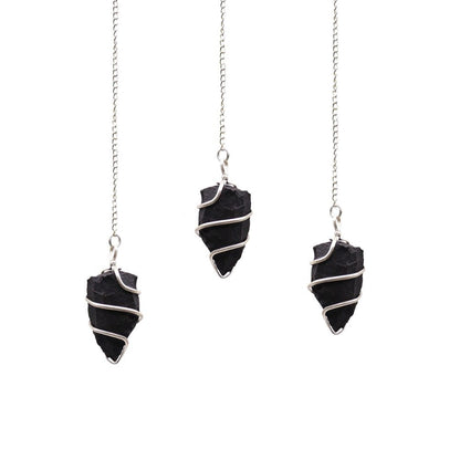 Raw Gemstone Pendulum