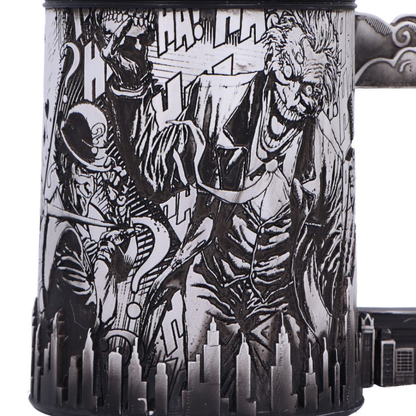 Super villain comic strip art, tankard