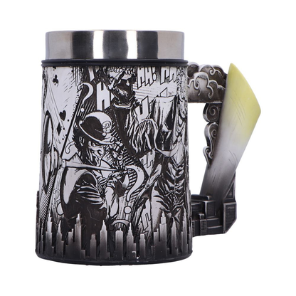 Super villain comic strip art, tankard