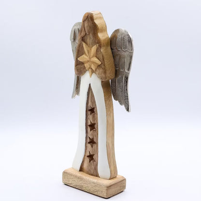 Handcrafted Wooden Angel - Hope and Peace