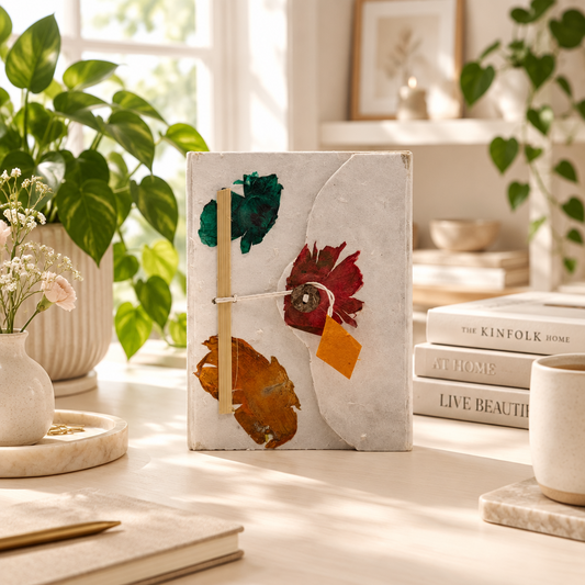 Handmade Notebook with Pressed Flowers