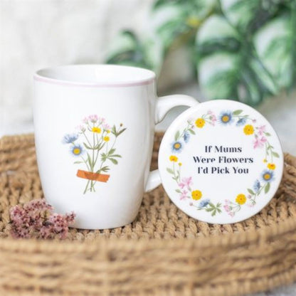Flowers Floral Mug & Coaster Set