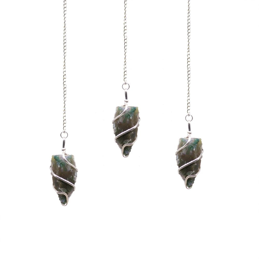 Raw Gemstone Pendulum