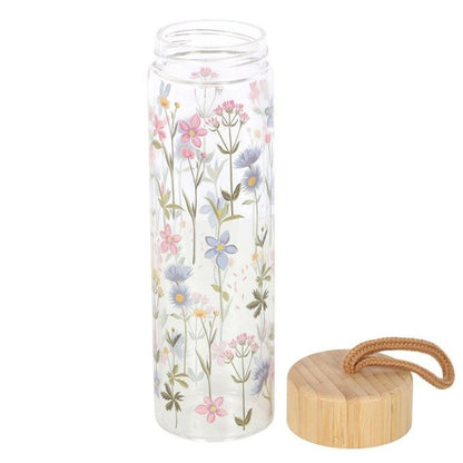 Glass and Bamboo Water Bottle